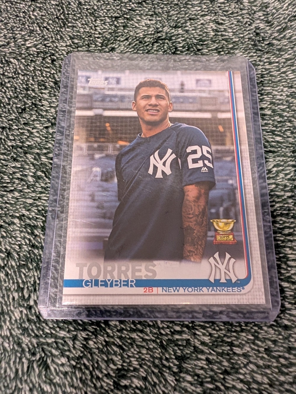 2019 Topps Gleyber Torres #7 Warm-Up Shirt SP Photo Variation Yankees